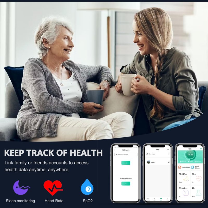 Smart Ring for Women Men Health Tracker - IP68 Waterproof Fitness Ring with Sleep Tracker/Heart Rate/Blood Pressure/Blood Oxygen/Step Counting/Calories for iOS & Android,No Subscription Fee,Silver #9