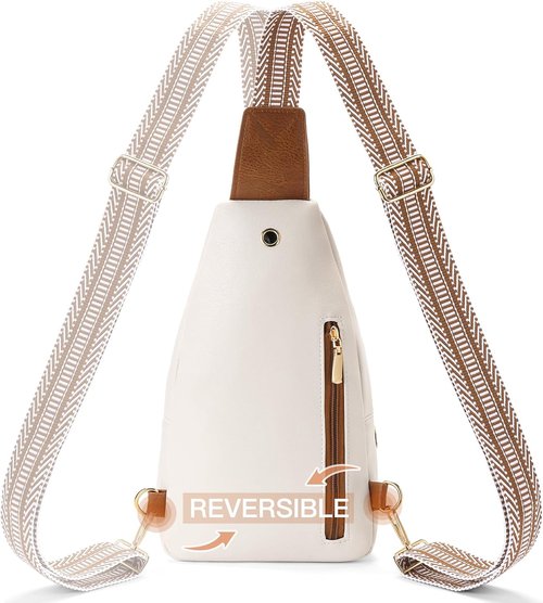 GAEKEAO Sling Bag - Stylish Vegan Leather Crossbody Fanny Pack for Travel | Versatile Chest Bag