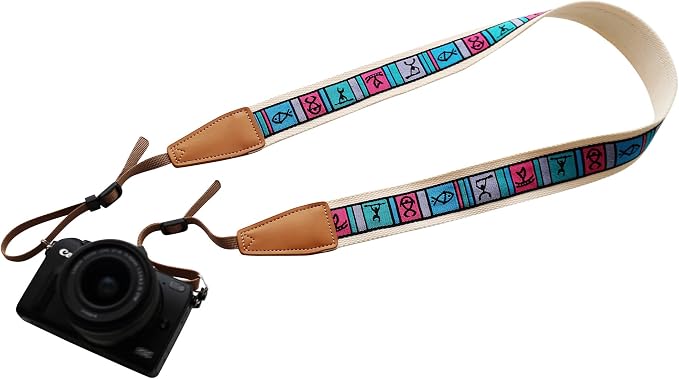 Original Design Personalized Adjustable Camera Strap Hieroglyphs, Fit
