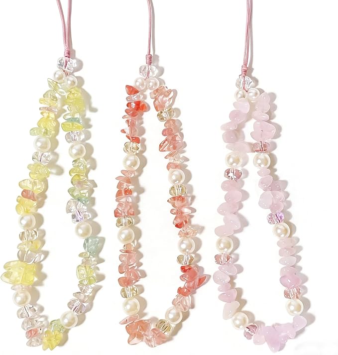 Phone Charm Strap Beaded Lanyard Camera Wrist Strap Phone Chain Wristlet Cute