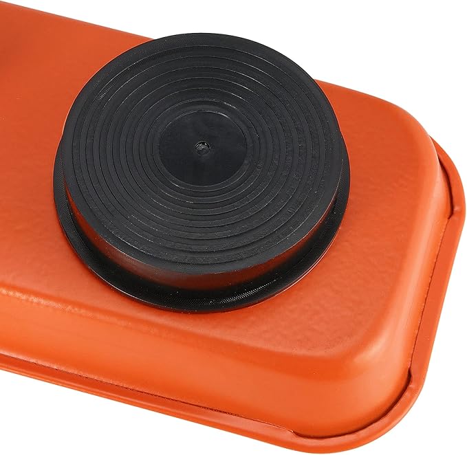 JEUIHAU 12 Packs Magnetic Tray, Stainless Steel Magnetic Parts Tray, Orange Magnetic Tool Tray for Collecting Wrenches, Screws, Bolts, Nuts, Small Parts, 3.6 x 2.4/5.9 x 2.5 Inches