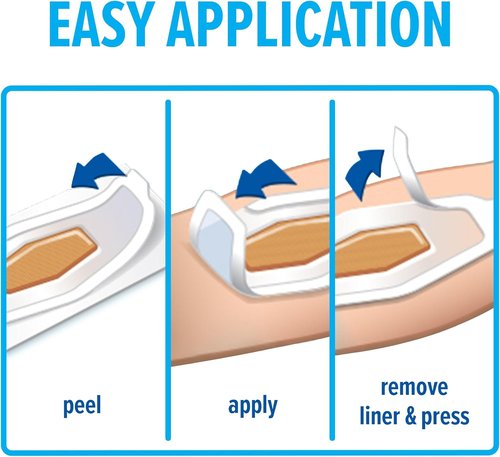 Nexcare Waterproof Clear Bandages - Stay On Skin in Water | 2.38 x 3.5 in, 30 Count