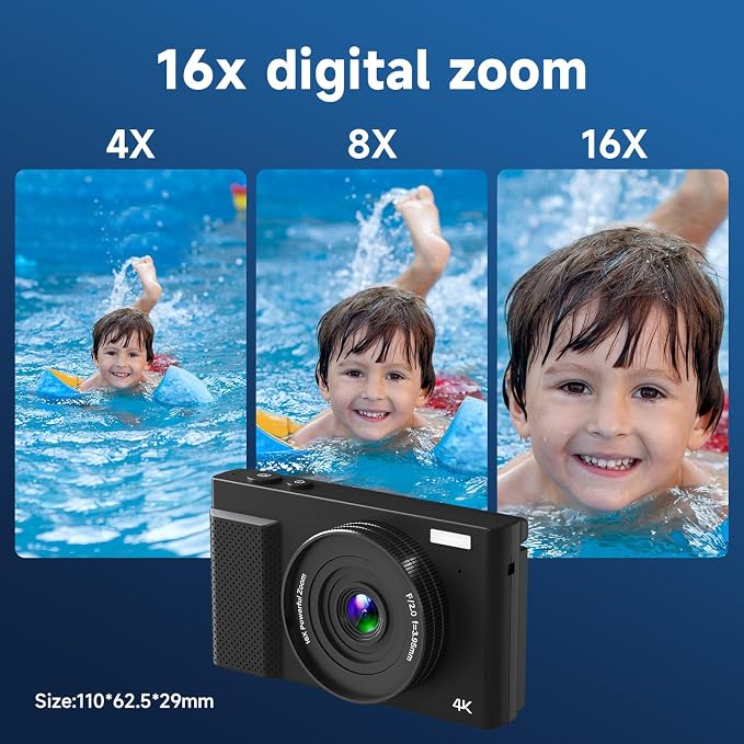4K Digital Camera for Photography, 64MP Vlogging Video Camera for YouTube