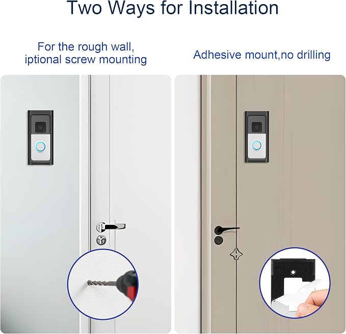 Adhesive Doorbell Mount No-Drill Compatible