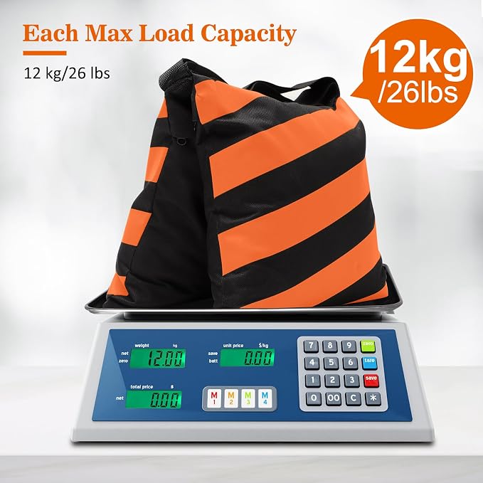 4 Packs Orange Sandbag Weight Bags