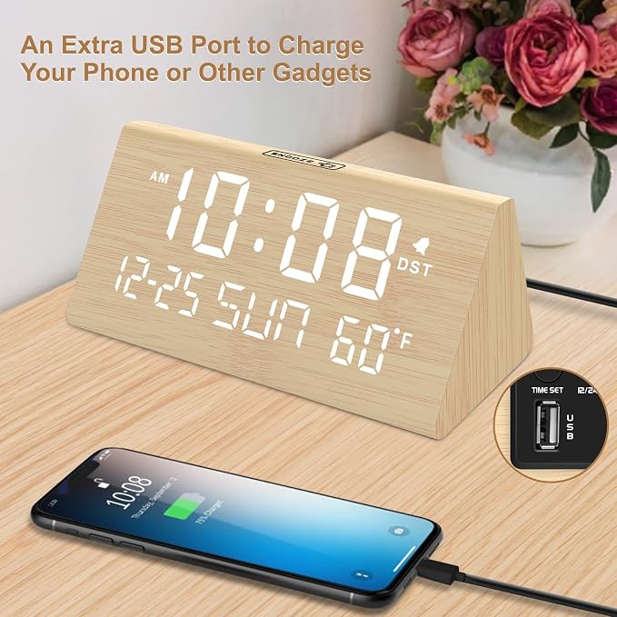 DreamSky Digital Alarm Clocks for Bedrooms