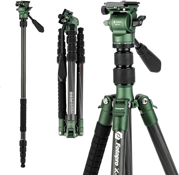 Fotopro 59" Carbon Fiber Travel Tripod