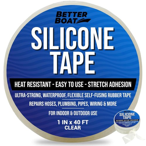 Better Boat Self-Fusing Silicone Tape - Waterproof Leak Repair for Hoses & Pipes | 1 in x 40 ft