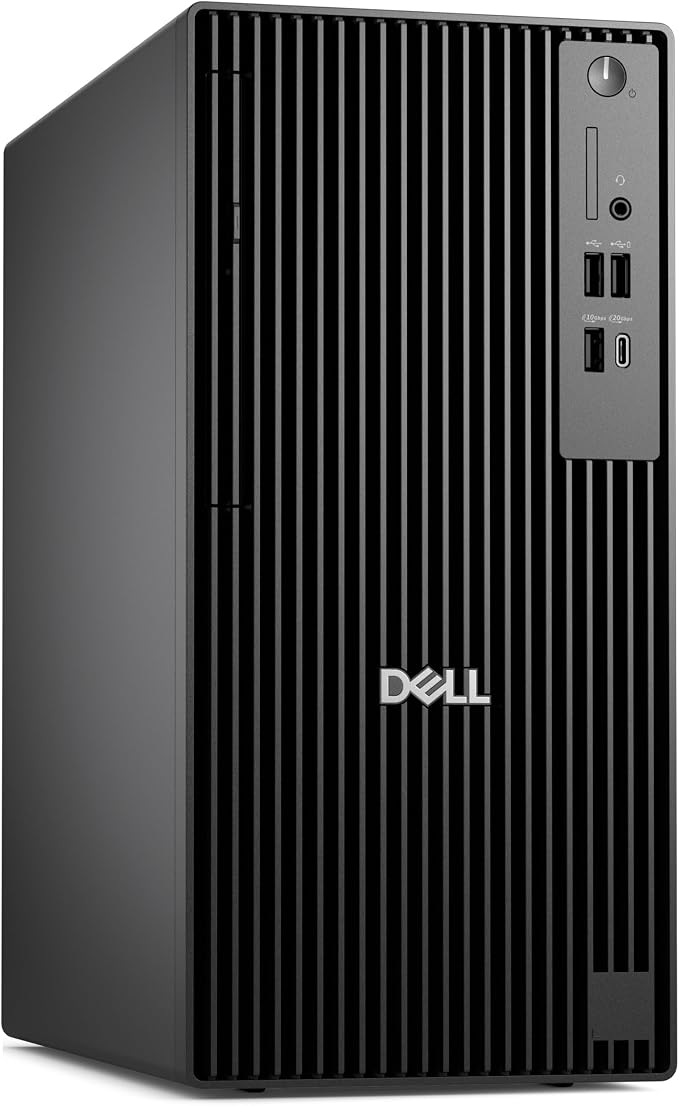 Dell Pro Tower Plus Ultra 7 265 8GB DDR5 1TB SSD Desktop Computer | Intel Graphics, 13 TOPS NPU, 3 DisplayPorts, 2 USB-C, RJ-45, Windows 11 Pro, Black