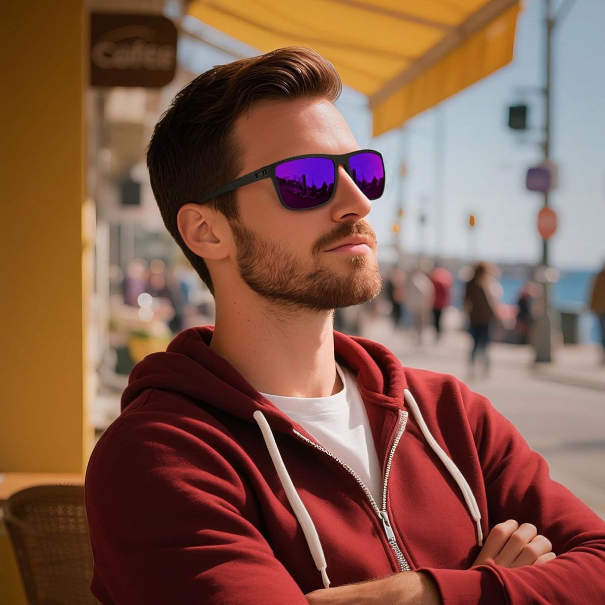 Storycoast Polarized Sunglasses - Classic Square Design for Men & Women | UV Protection for Sports & Outdoor Activities