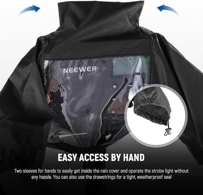 NEEWER Rain Cover for Q4 Outdoor Strobe Flash, Nylon Camera Lens Raincoat
