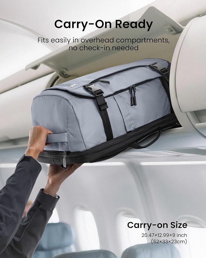 tomtoc Travel Backpack 40L, TSA Friendly Flight Approved Carry-on Luggage Hand