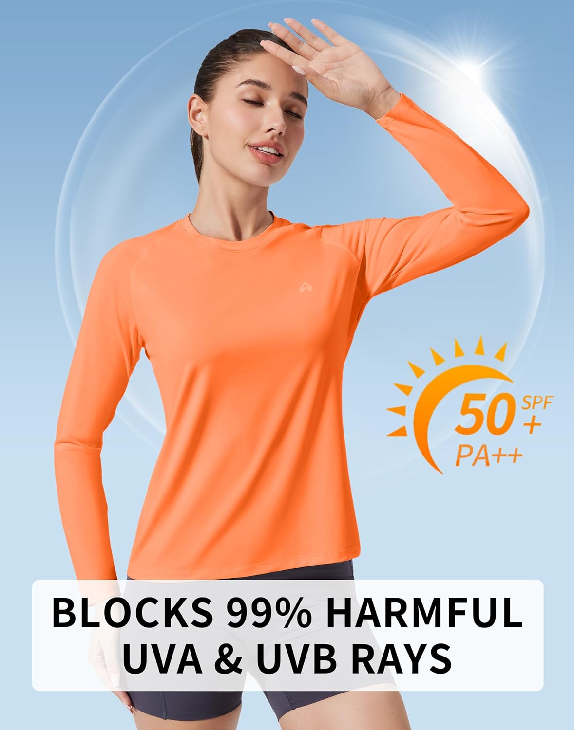 Pioneer Camp Rash Guard - Women's Sun Shirt with UPF 50+ UV Protection | Long Sleeve Quick-Dry Workout Top