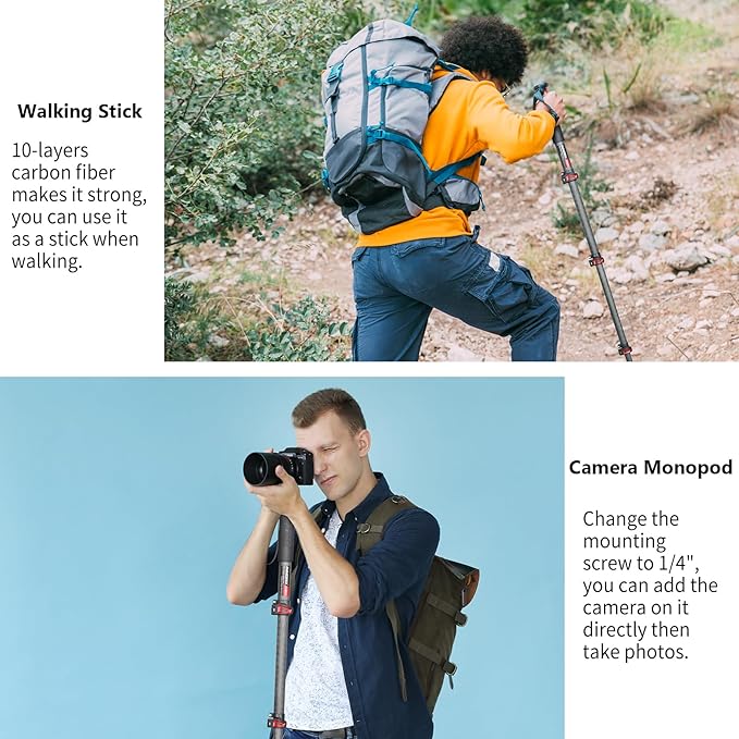 Camera Monopod INNOREL VM80C Carbon Fiber Portable Compact Lightweight Travel