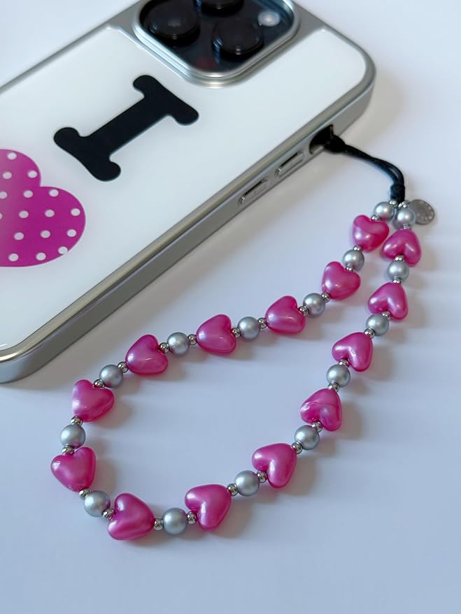 Drawwind Phone Charm Beaded Wristlet Strap Universal Cell Phone Lanyard Cute