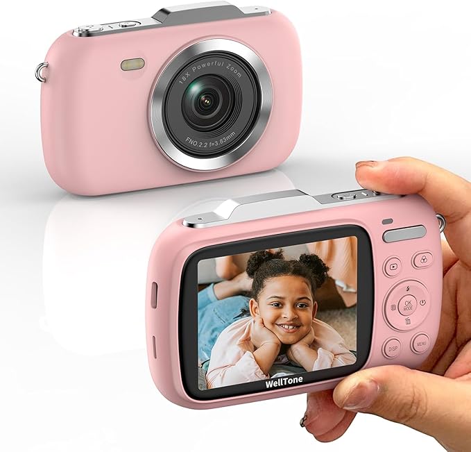 WellTone Digital Camera Kids 4K Video 64MP Photography Cameras, Compact 18X