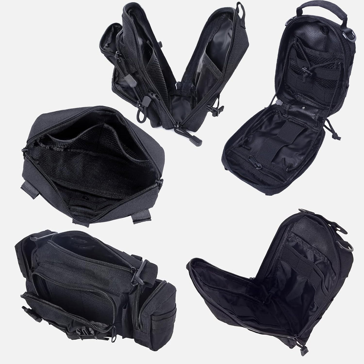 Universal Tactical Seat Back Organizer Vehicle Molle Panel Organizer Storage Bag with 5 Detachable Molle Pouch for All Vehicel Such as Jeep,Truck,SUV, Car, Ford,Chevy etc
