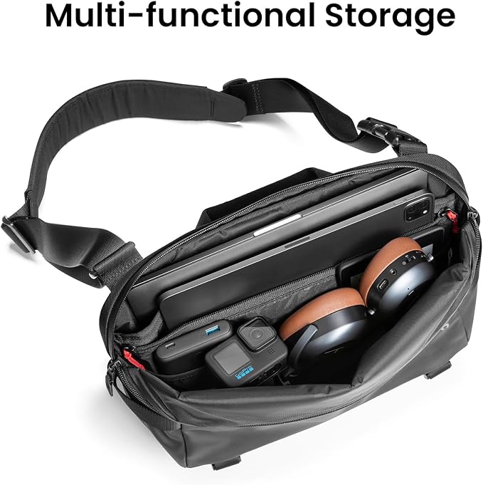 tomtoc Compact EDC Sling Bag 3L-10L, Minimalist Crossbody Bag Chest Shoulder
