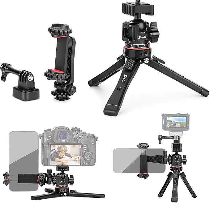 Zeadio Heavy Metal Tripod Kit: 1/4" Screw Adapter Tripod Mount