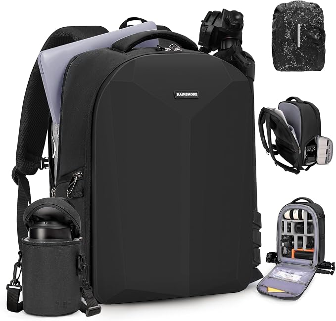 RAINSMORE Camera Backpack Hard Shell