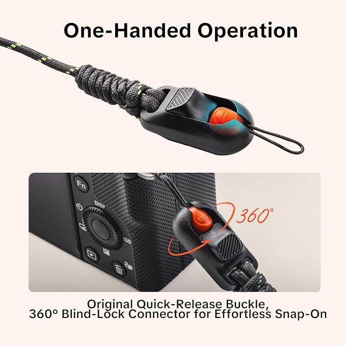 PGYTECH Camera Shoulder Strap Slim Trendy Style, Quick Release Braided Rope