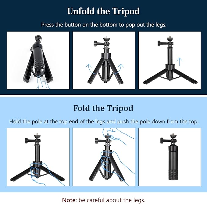 HSU Tripod Stand + Selfie Stick Pole