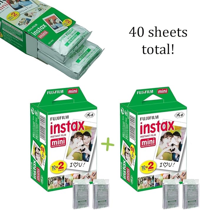 Fujifilm Instax Mini 12 Instant Camera Pastel Blue + Fuji Film Value Pack +