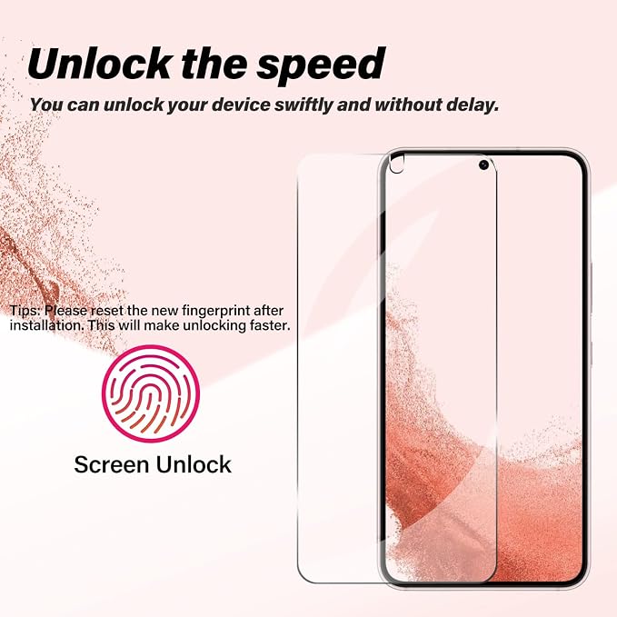 Galaxy S22 Tempered Glass Screen Protector + Camera Lens Protector Clear HD