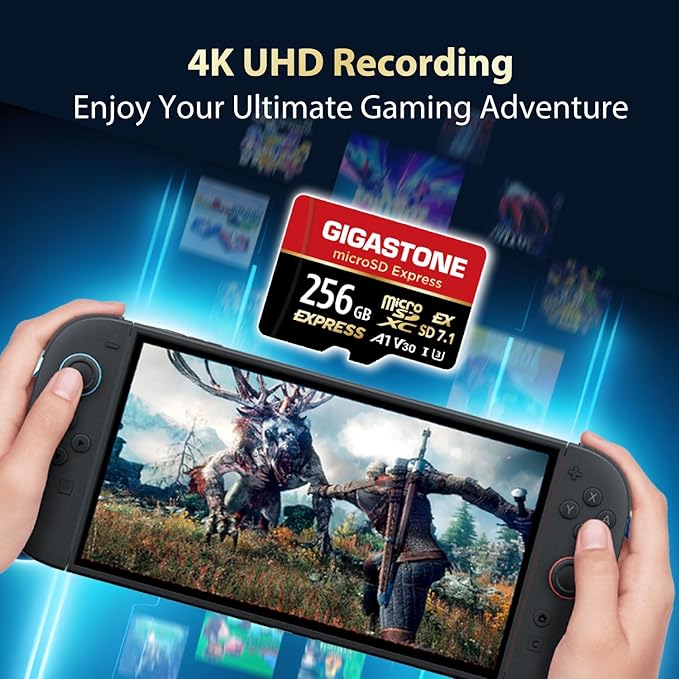 【Designed for Switch 2】 GIGASTONE 256GB microSD Express R/W 880/650MB/s SDXC