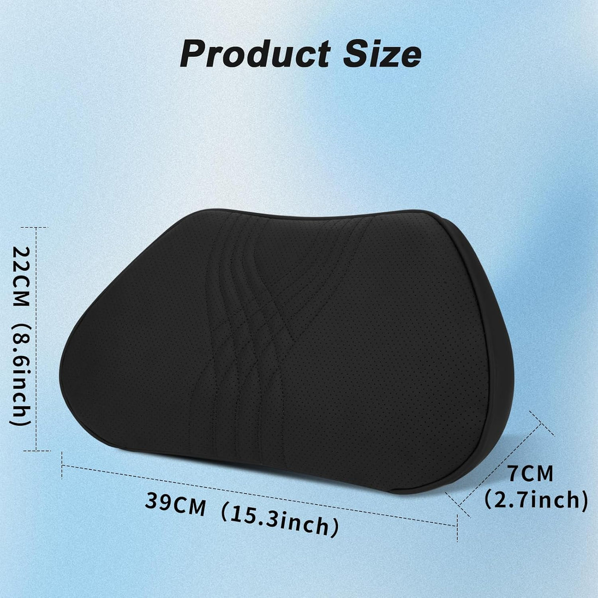 Lumbar Support Pillow for Car,Memory Foam Car Seat Back Support Pillow for Driving Ergonomic Back Cushion for Pain Relief & Sciatica Back Support for Office Chair