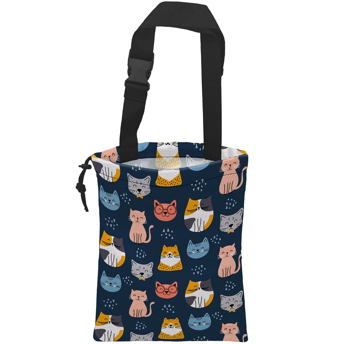 Car Trash Bag Hanging Black Dots Car Trash Can Waterproof Garbage Bag Hanging for Car Back Seat