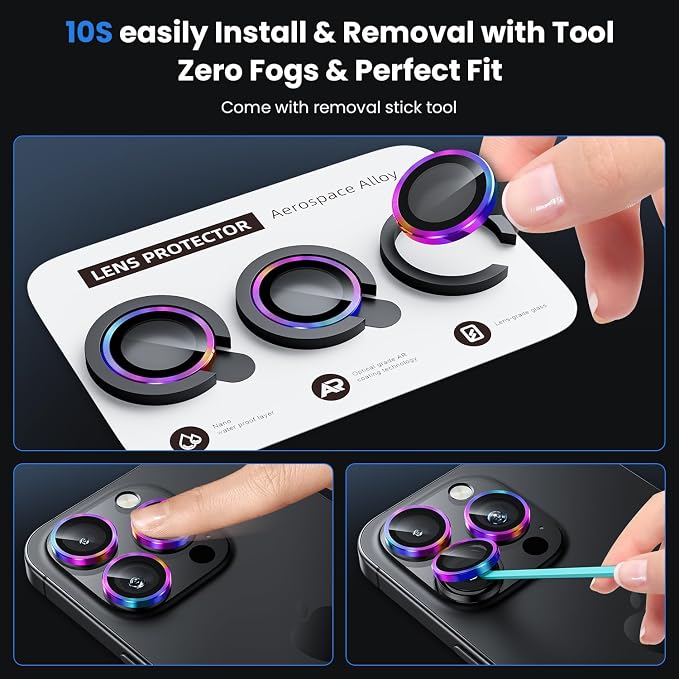 WSKEN for iPhone 16 Pro/iPhone 16 Pro Max Camera Lens Protector