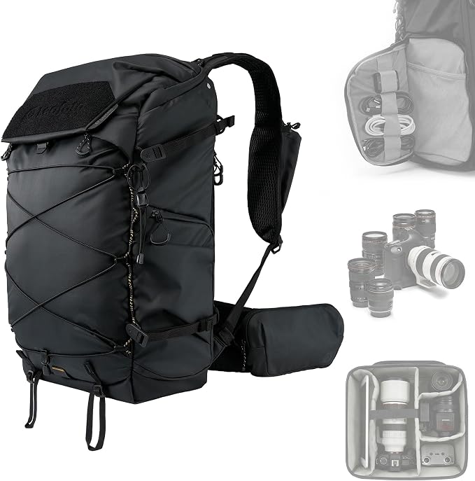 LEOFOTO 35L Camera Backpack for Photographer, Lightweight Waterproof Travel