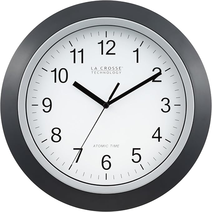 La Crosse Technology WT-3129B 12 Inch Atomic Analog Wall Clock