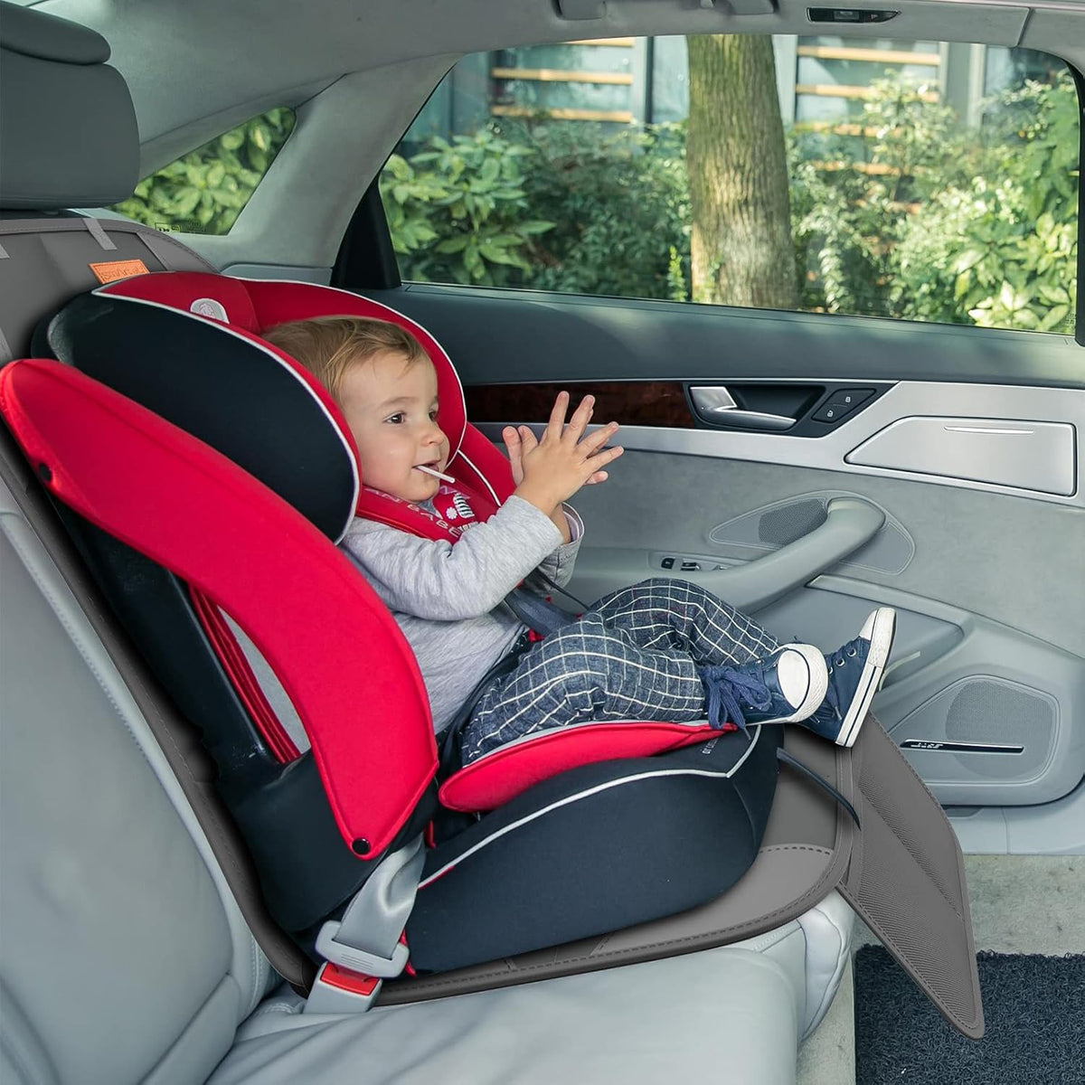 SMART ELF 2 Pack in Gift Box Car Seat Protector (Dark Gray)