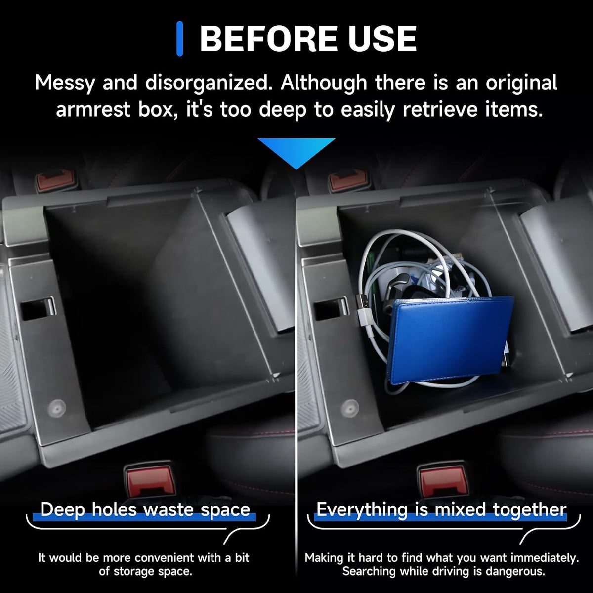SXCY for 2025 2026 2027 Ford Explorer Center Console Organizer Tray