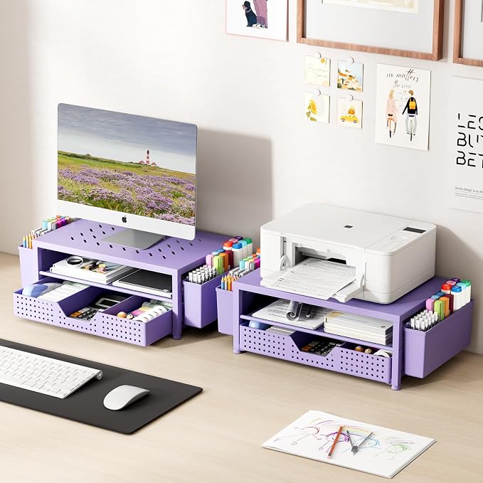OPNICE Laptop Stand for Desk Organizer, Computer Monitor Stand Riser