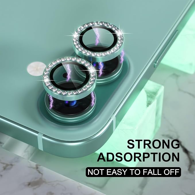 Choiche Compatible for iPhone 16 /iPhone 16 Plus Camera Lens Protector Bling