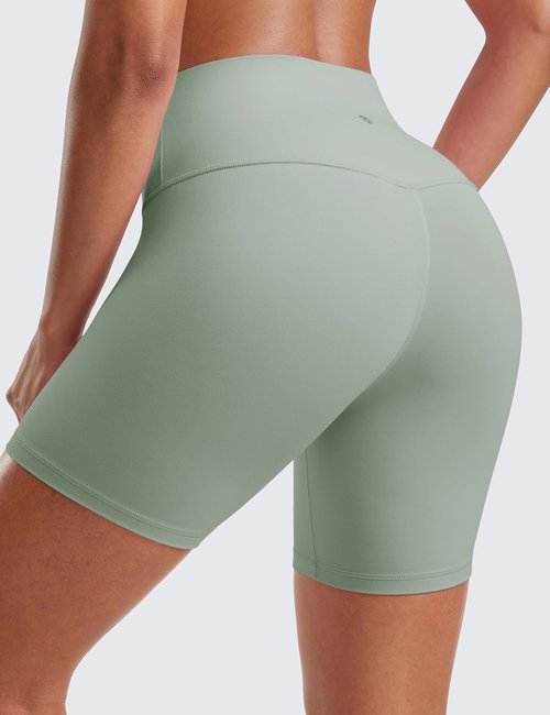 CRZ YOGA Biker Shorts - ButterLuxe High Waisted Spandex for Women | 6-Inch Length, Ideal for Running & Yoga