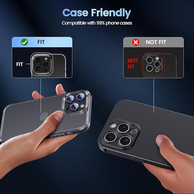 CACOE Camera Lens Protector for iPhone 14 Pro/14 Pro Max/16 Pro/16 Pro Max