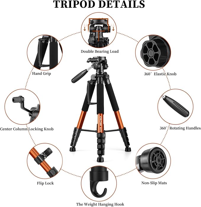 JOILCAN Tripod Camera Tripods, Heavy Duty Tall Cameras Tripod Stand,