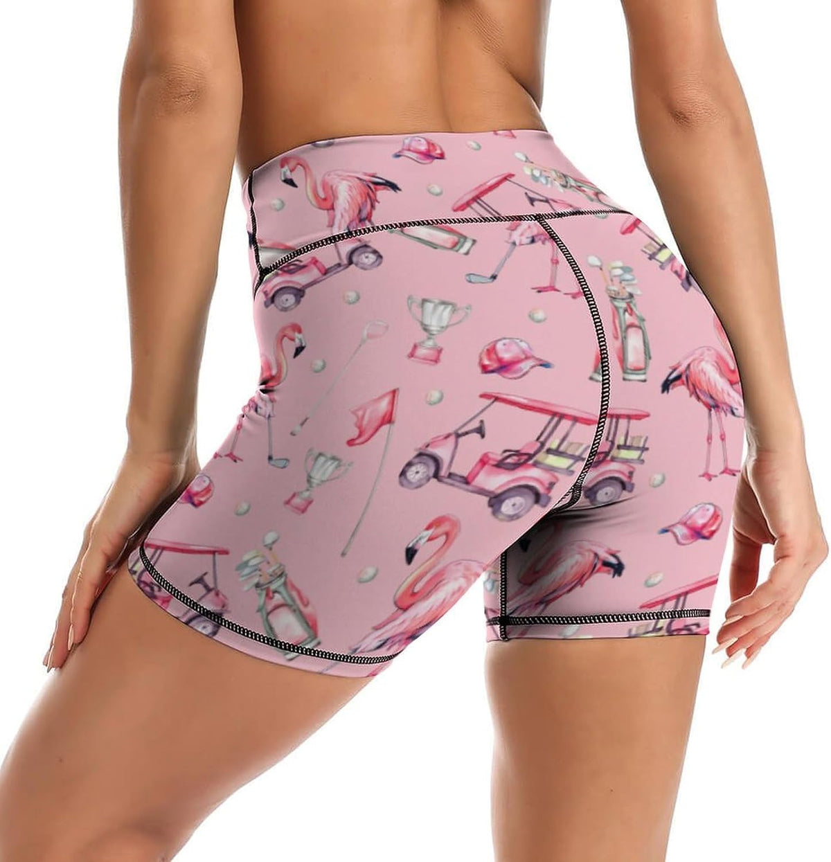 Skiennix High Waisted Yoga Shorts - Tummy Control Biker Shorts for Women's Athletic Workout | Gym & Tennis