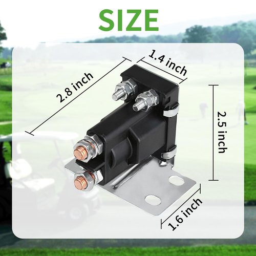10L0L Golf Cart 12V 4 Terminal Solenoid for EZGO TXT Marathon Gas 2/4 Cycle 1979-1994 Golf Cart, OEM 16542-G1, 16542G1, 1133