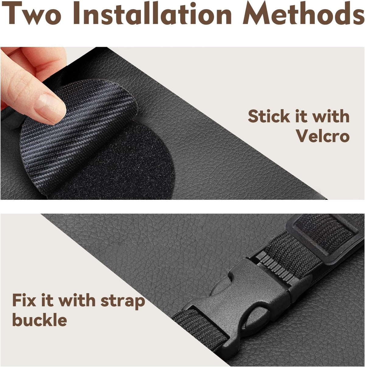 Noaman 2Pack Car Tissue Holder Leather, Car Kleenex or Napkin Holder Black