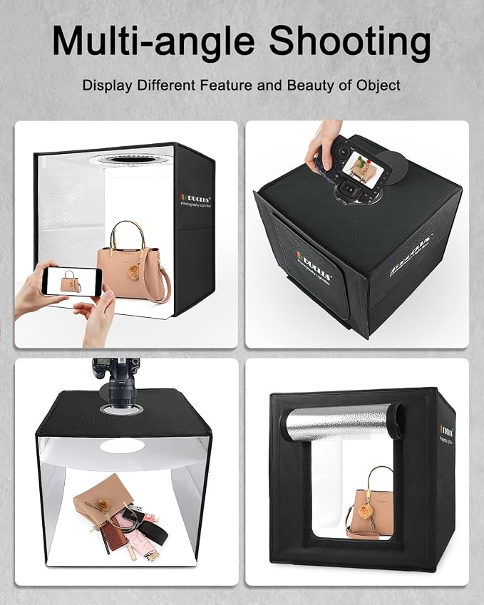 DUCLUS Light Box Photography, 16x16 Inch Photo Light Box