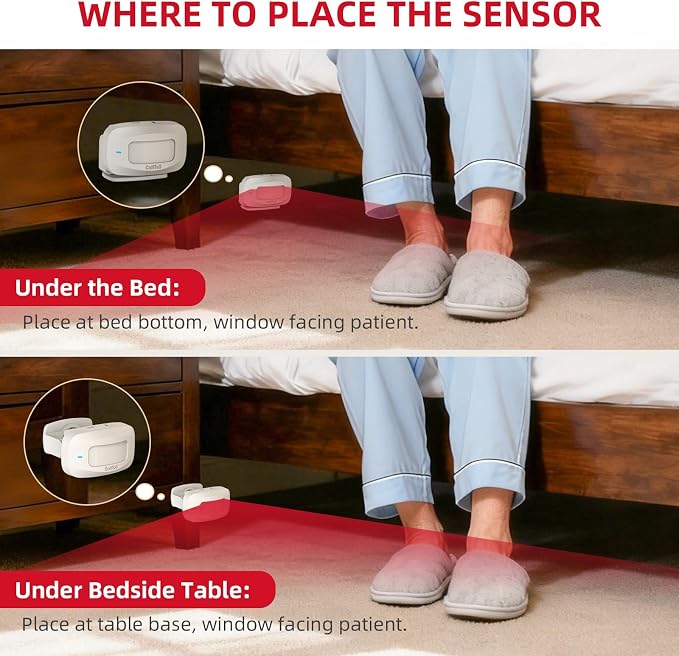 CallToU Bed Alarm for Elderly Adults Sensor Alarm and Fall Prevention for