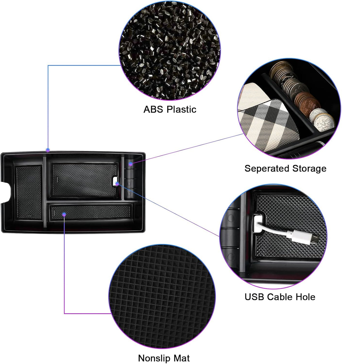 SXCY for 2023 2024 2025 2026 Lexus RX 350 Center Console Organizer