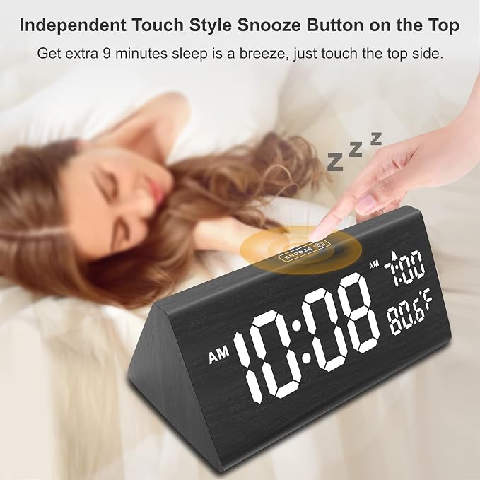 DreamSky Wooden Digital Alarm Clock