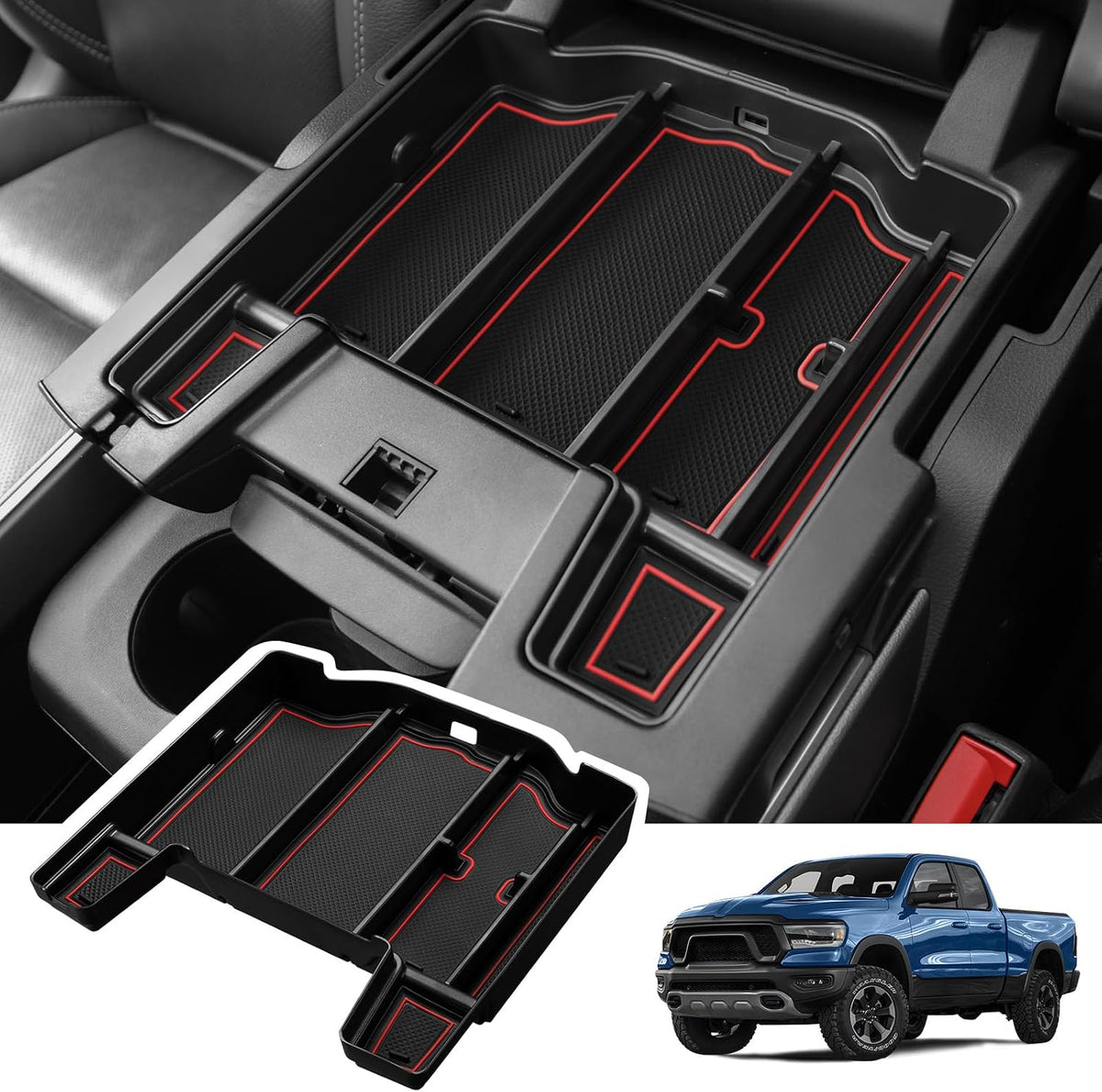 Motrobe Center Console Organizer for 2019-2026 Dodge RAM 1500 2500 3500