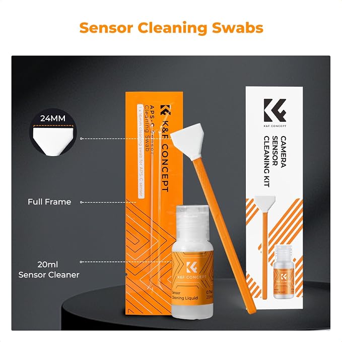 K&F CONCEPT Camera Cleaning Kit16mm APS-C Frame Sensor Cleaning Swab*6 + 20ml